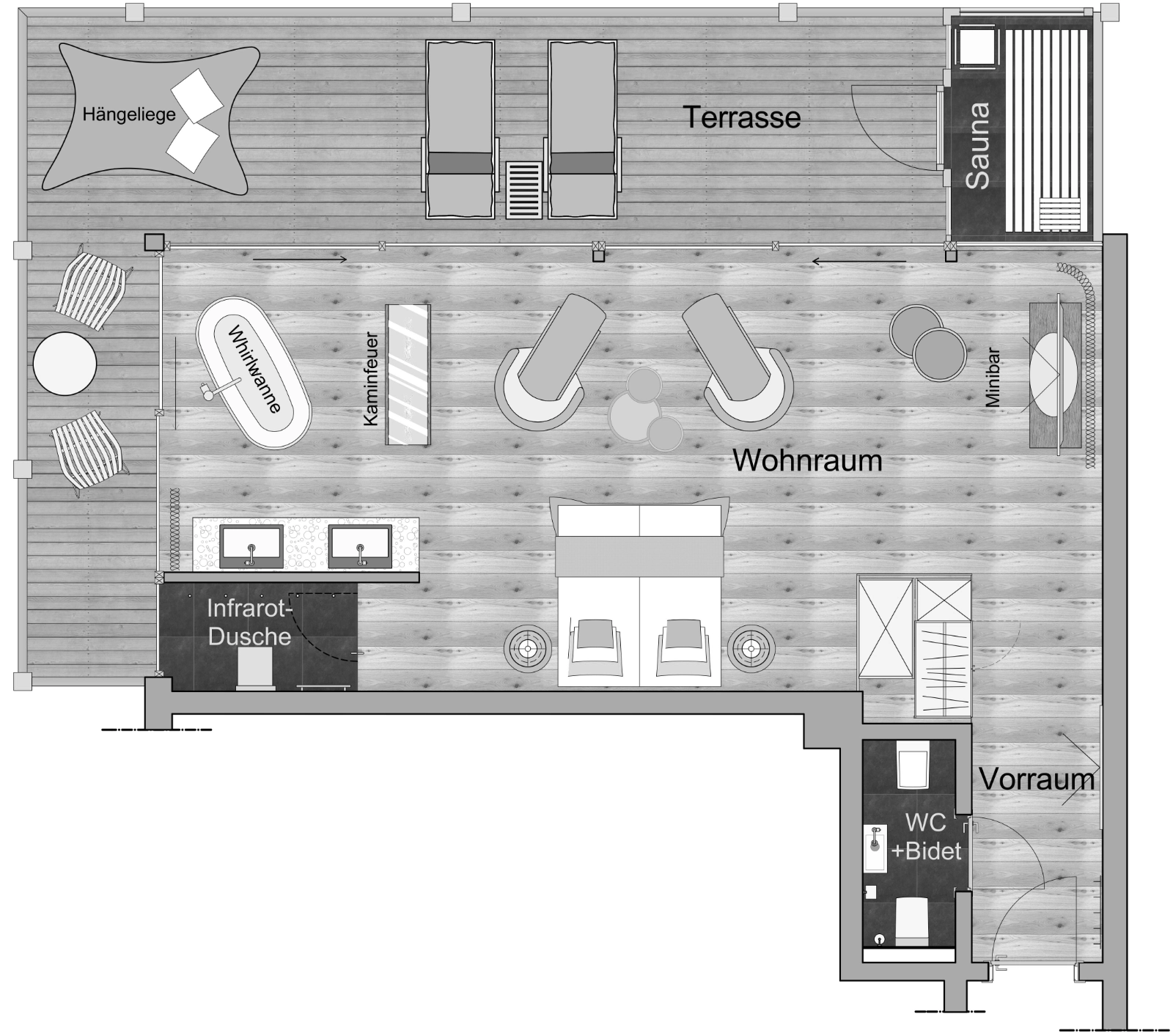 Penthaus Suite Bergfeuer