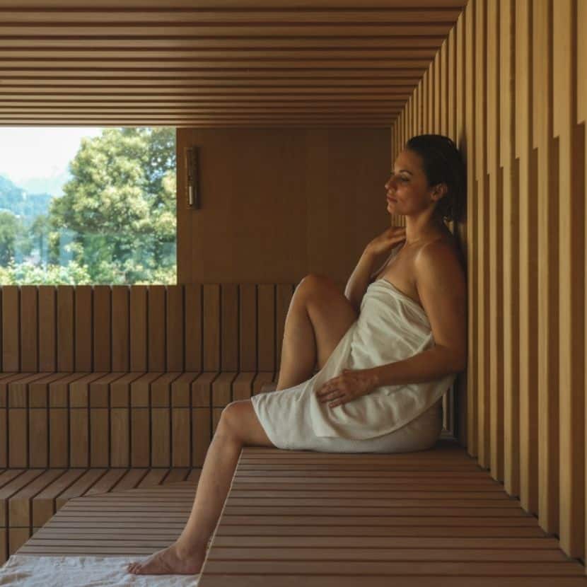 Wellnessmomente in der Panorama-Sauna