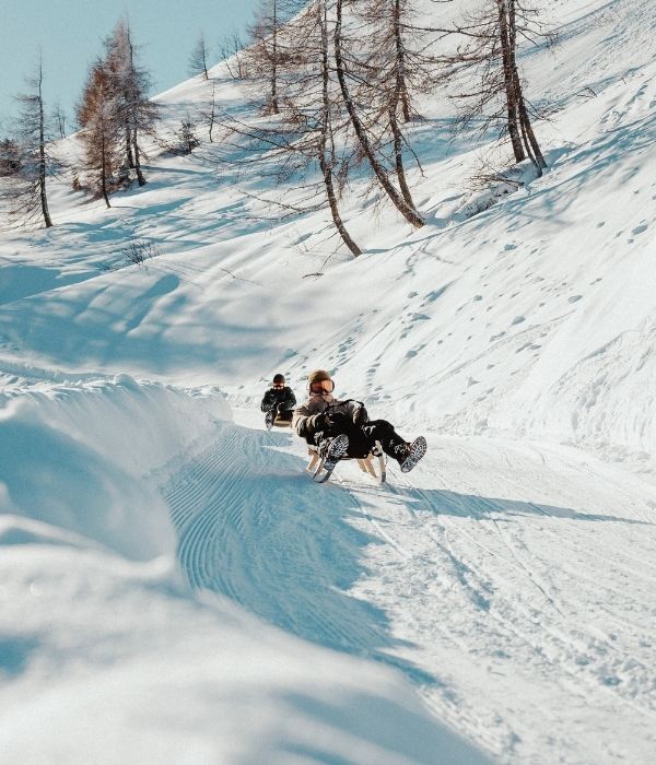 Rodeln im Winter