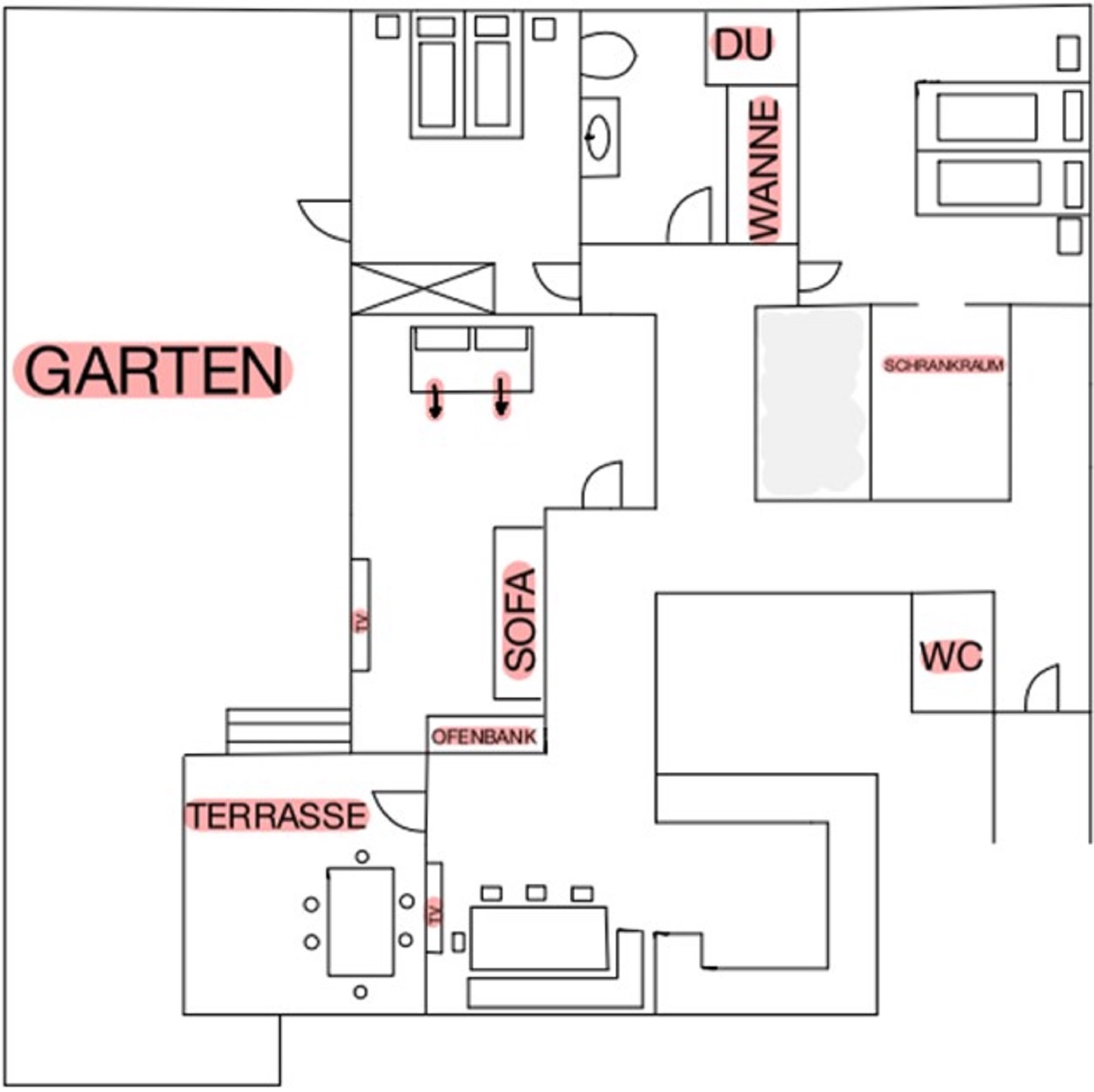 Ferienwohnung Skizze Ferienwohnung Skizze